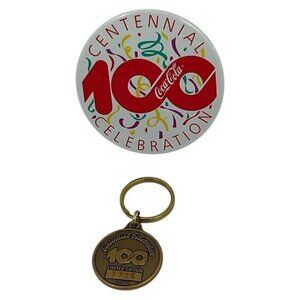 Coca Cola 5th Anniversary Bottling Companies Of Chicago Indiana WI Keychain‎ Pin